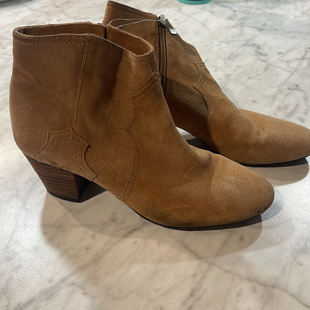 Vince camuto 7 leather suede booties
